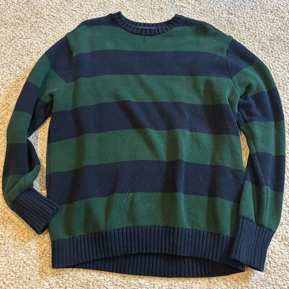 Brandi Melville blue/green striped sweater.